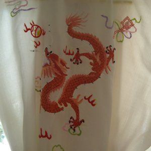 Vintage Chinese Lightweight Kimono Wrap  ~~  Dragon Kimono